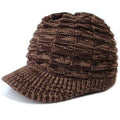 Chapeau de langue canard en tricot de laine chaud unisexe