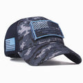 Camouflage Baseball Cap avec drapeau américain Patch Coton