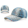 Casquette de Baseball Cowboy Casual Sport Chapeau Bling Spot Perceuse Cap