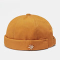 Chapeaux Brimless Solid Color Coconut Tree Label Skull Caps