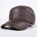 Casquette de baseball vintage en patchwork de peau de vache
