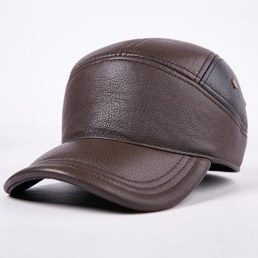 Casquette de baseball vintage en patchwork de peau de vache