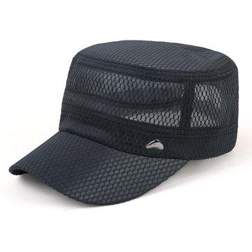 Chapeau plat ajustable en maille estivale
