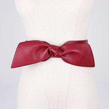 Jupe Décoration Bow Ceinture en PU