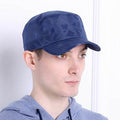 Chapeau Plat Léger Respirant À Séchage Rapide Casquette Imperméable Plaid Anti-UV Style Militaire