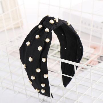 Headband perle de perle de couleur unie quatre couleurs monochrome