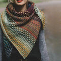 Multifarben Color Block Cotton Blend Women Scarves & Shawls