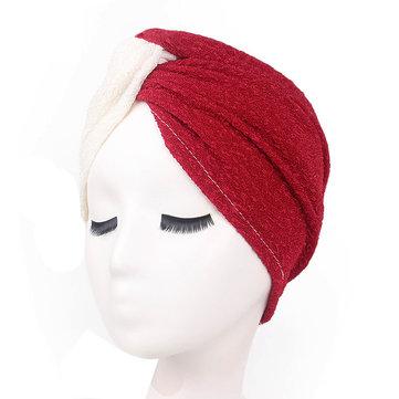 Turban extensible bicolore avec turban