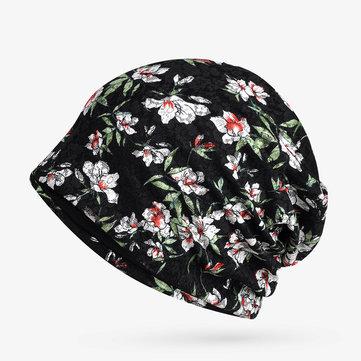 Bonnet fin en coton à fleurs Soft