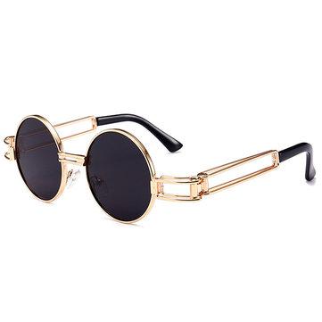 Lunettes de soleil rondes vintage HD Lunettes de soleil punk légères