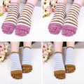 Chaussettes chaudes en coton à rayures