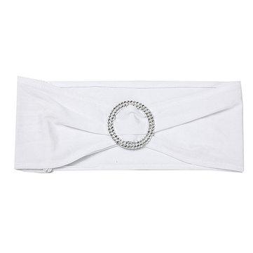 50Pcs Spandex Stretch Couverture De Chaise De Fte De Mariage Bande charpes Avec Boucle Slider
