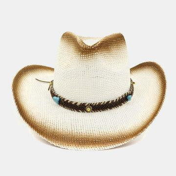Chapeau de soleil Big Eaves Sun Spray Spray Cowboy Straw Hat