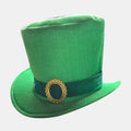 Chapeau haut de forme en satin vert Leprechaun St. Patrick's Day