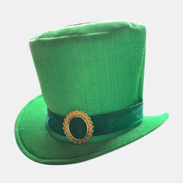 Chapeau haut de forme en satin vert Leprechaun St. Patrick's Day