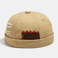 COLLROWN Chapeaux Brimless en coton lavé avec surpiqûres Casquettes ajustables Skull