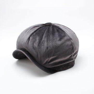 Bonnet octogonal de velours chapeaux béret