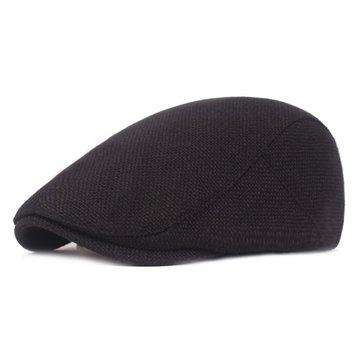 Chapeau de canard béret rétro en lin et coton