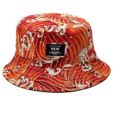 Chapeau de seau à motif vague de coton d'été