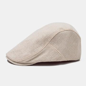 Outer linen extra-fine beret hat Literary hat Front hat