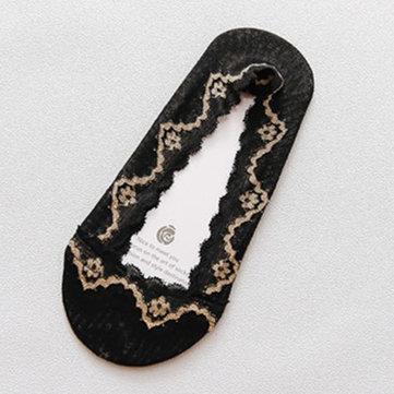 Breathable lace boat socks