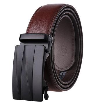 La génération de cheveux en cuir de ceinture de ceinture de boucle de ceinture de boucle de ceinture automatique mat noir masculine