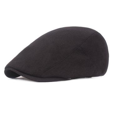 Bonnet de béret en coton de couleur unie