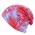 Feuille de coton imprimé Bonnet Beanies Crâne chaud et bouchon d'oreille