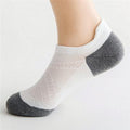 Chaussettes hauteur de cheville unisexe minces en coton respirant et maille