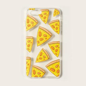 Coque iPhone Imprimer Motif Pizza Transparent Style Frais