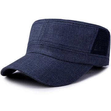 Casquette plate en coton à large bord