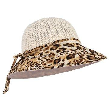 Chapeau de seau crème solaire léopard respirant d'été