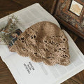 Chapeau bonnet crocheté à la main Chapeau turban décontracté littéraire rétro