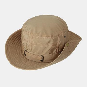 Chapeau de seau pêche en plein air soleil respirant avec ficelle