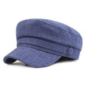 Casquette coton et marine Casquette plate Casquette militaire rétro littéraire