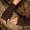 Gants sans doigts tricotés chauds avec demi doigts