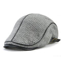 Casquette plate en tricot béret à visière chaude rembourrée