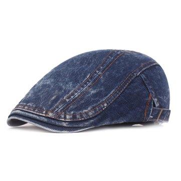 Casquette Béret Retro en Jean Délavé