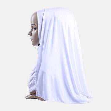 Châles à tête longue en coton mercerisé Hijab Amira islamique
