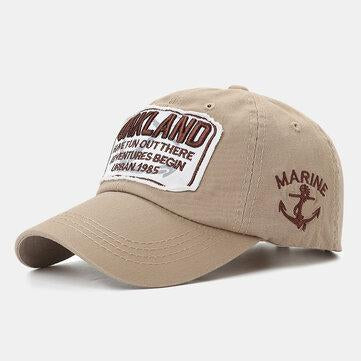Casquette de baseball en coton avec chapeau brodé de lettres