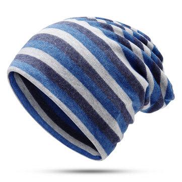 Women's winter striped cotton hat