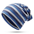 Women's winter striped cotton hat