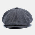 Béret Britannique Classic Casquette octogonale style rétro avec chapeau rétro