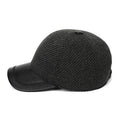 Casquette de baseball en sergé de laine noir et gris