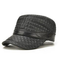 Chapeau D'hiver Baseball Chaud Casquette Casual Peau De Mouton À Haut Plat Avec Visière