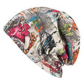 Graffiti Skullies Beanies Cap Travel Chapeau Bonnet Coton Chaud