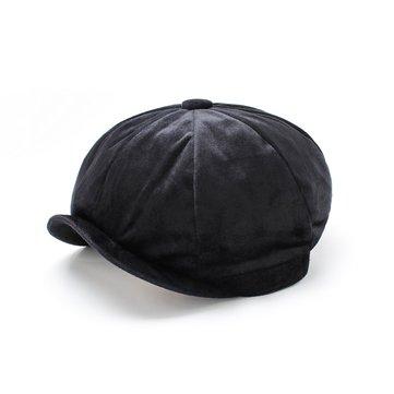 Bonnet octogonal de velours chapeaux béret