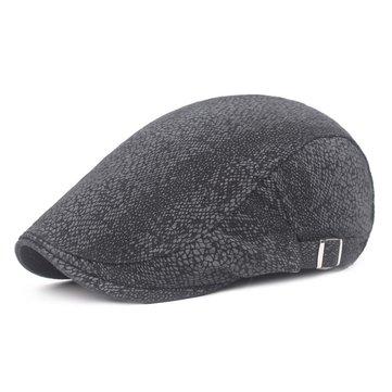 Bonnet de béret en coton à imprimé léopard fin