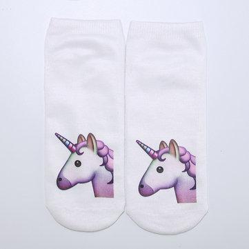 Chaussettes décontractées confortables socquettes invisibles en coton à animaux mignons