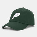 Casquette de baseball de couleur unie en coton unisexe avec lettre P rouge